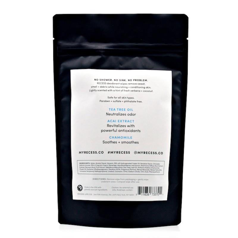 Recess Deodorant Wipes
